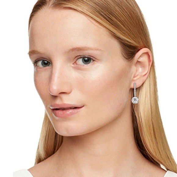 Kate Spade Clink of Ice Linear Drop Earrings in Silver - Picture 1 of 8